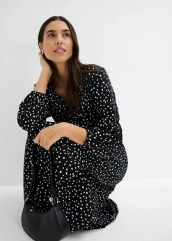 Baumwoll-Jerseykleid, Midilänge