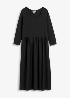 Baumwoll-Jerseykleid, Midilänge