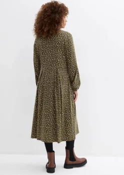 Baumwoll-Jerseykleid, Midilänge