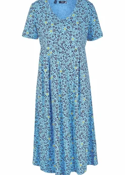 Baumwoll-Jerseykleid, Midilänge