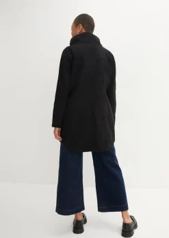 Baumwoll-Kurzparka mit Stehkragen, talliert