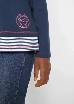 Baumwoll-Langarmshirt, 2 in 1-Optik