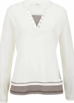 Baumwoll-Langarmshirt, 2 in 1-Optik