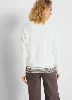 Baumwoll-Langarmshirt, 2 in 1-Optik