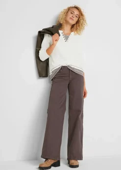 Baumwoll-Langarmshirt, 2 in 1-Optik