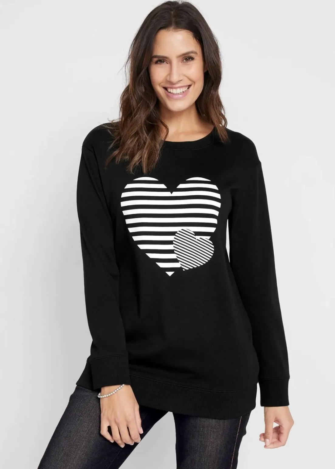 Baumwoll-Langarmshirt, bedruckt