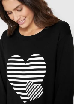 Baumwoll-Langarmshirt, bedruckt