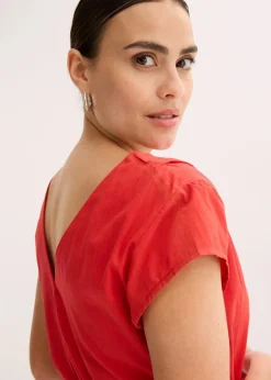 Baumwoll-Popeline Kleid mit variablem Zugband