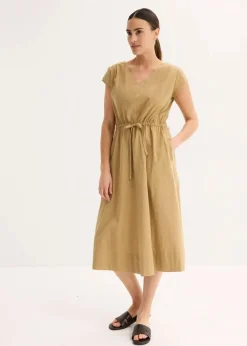 Baumwoll-Popeline Kleid mit variablem Zugband