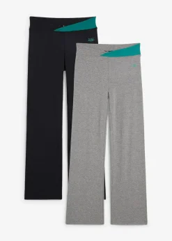 Baumwoll-Sporthose, Bootcut (2er Pack)