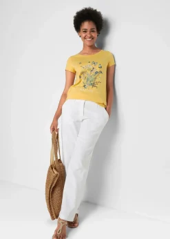 Baumwoll-T-Shirt mit Druck