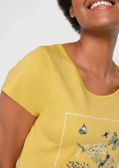 Baumwoll-T-Shirt mit Druck