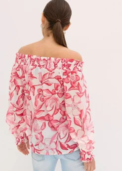 bedruckte Carmenbluse