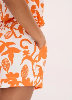 bedruckte Shorts aus fließender Viskose
