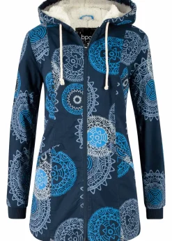 Bedruckter Baumwoll-Parka mit Kapuze