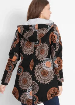 Bedruckter Baumwoll-Parka mit Kapuze