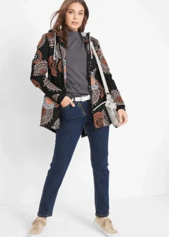 Bedruckter Baumwoll-Parka mit Kapuze