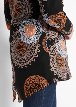 Bedruckter Baumwoll-Parka mit Kapuze