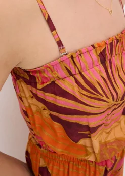 bedruckter Jumpsuit aus fließender Viskose