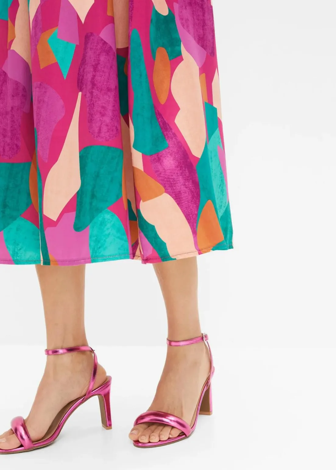 bedruckter Satin-Rock