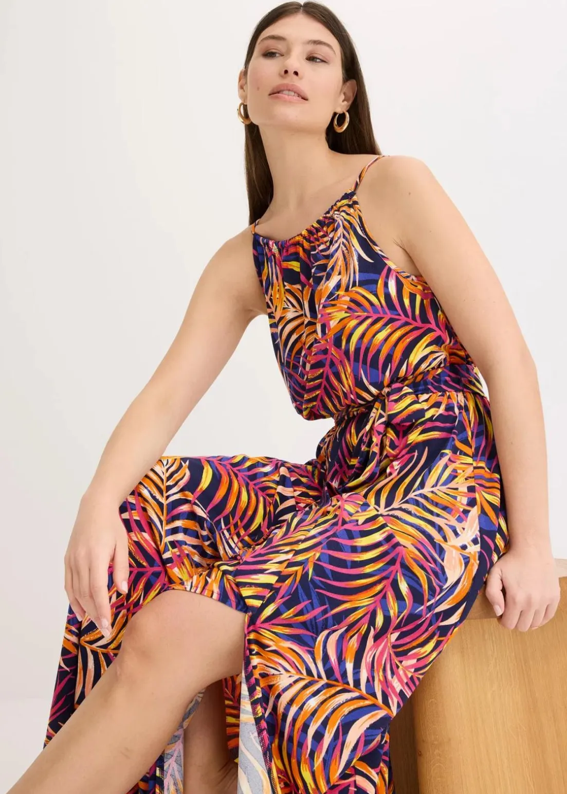 bedrucktes Jerseykleid