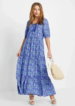 Bedrucktes Maxikleid aus nachhaltiger Viskose