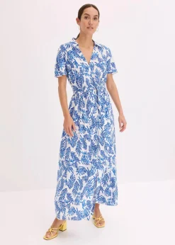 bedrucktes Maxikleid aus fließender Viskose