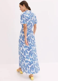 bedrucktes Maxikleid aus fließender Viskose