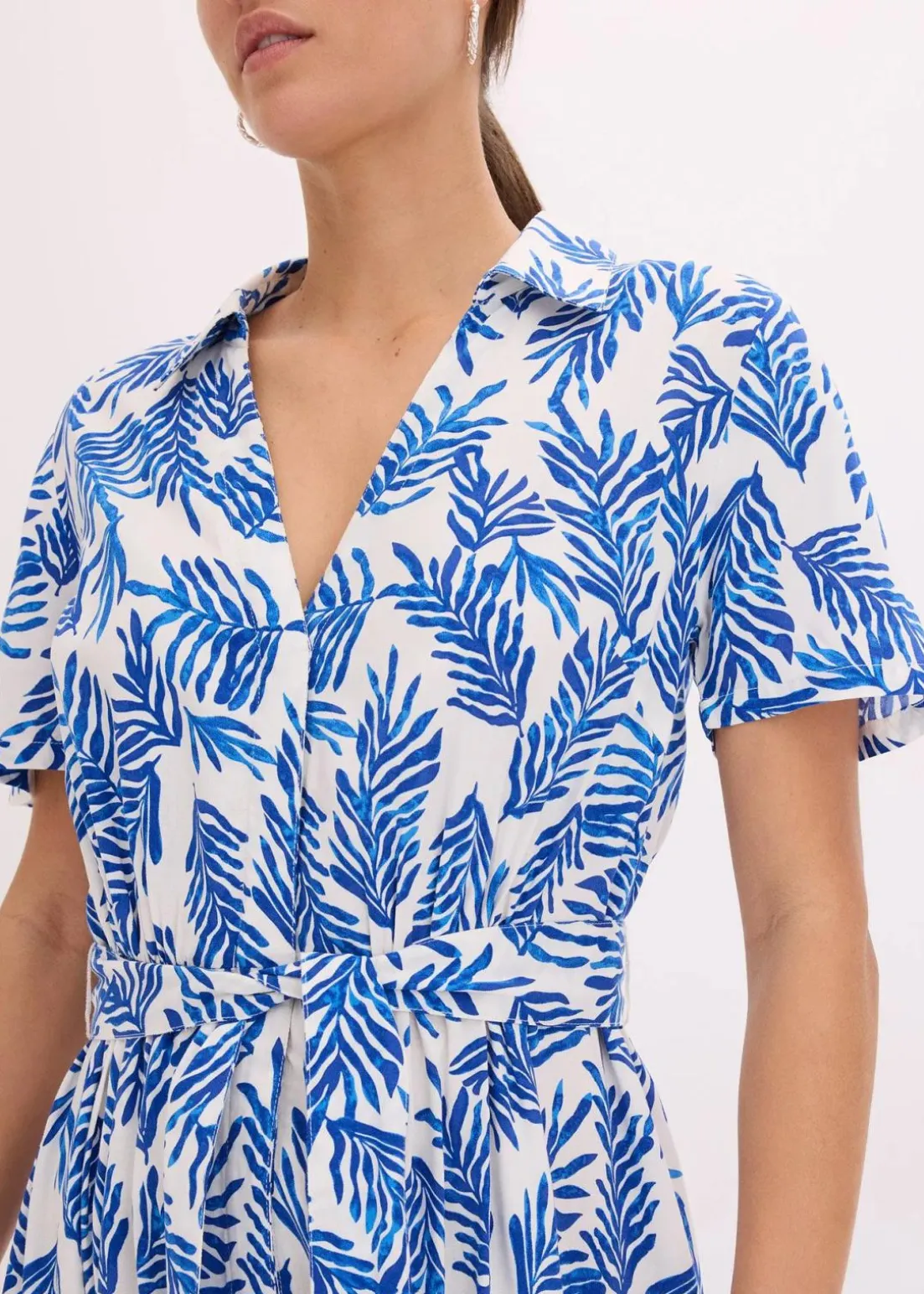 bedrucktes Maxikleid aus fließender Viskose