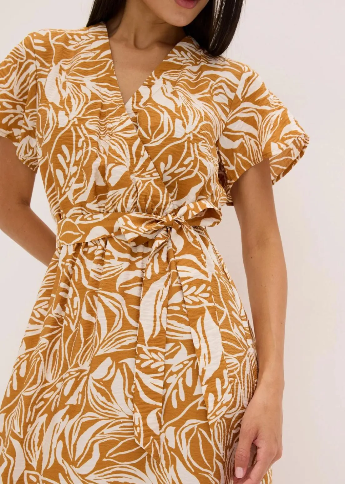 bedrucktes Maxikleid aus Viskose-Mix