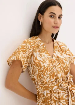 bedrucktes Maxikleid aus Viskose-Mix