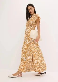bedrucktes Maxikleid aus Viskose-Mix