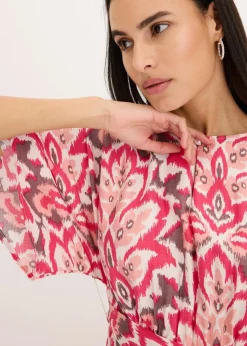 bedrucktes Midikleid aus Viskose-Mix