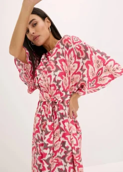 bedrucktes Midikleid aus Viskose-Mix