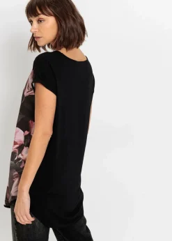 Bedrucktes Shirt aus softem Viskose-Mix