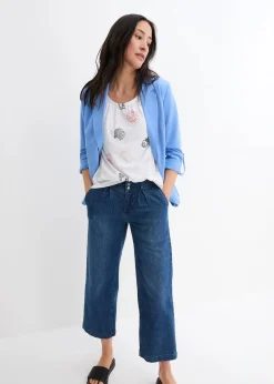 Bedrucktes Shirt mit Rundhalsausschnitt aus Bio-Baumwolle