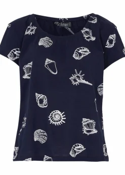 Bedrucktes Shirt mit Rundhalsausschnitt aus Bio-Baumwolle