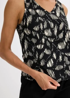 bedrucktes Top aus strukturiertem Jersey