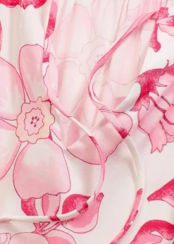 bedrucktes Tunika-Kleid aus fließender Viskose