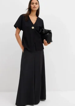 Bequeme Weste mit Zierknopf aus Punto di Roma