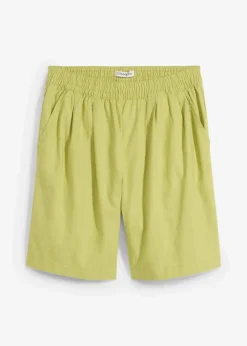 Bermuda aus Leinen-Baumwoll-Mix