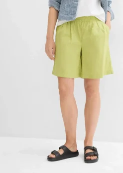 Bermuda aus Leinen-Baumwoll-Mix