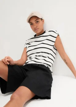 Bermuda aus Leinen-Baumwoll-Mix