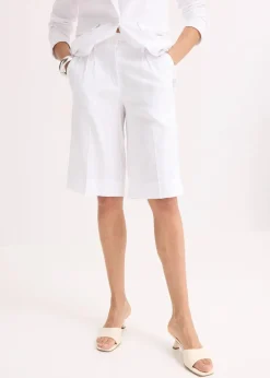 Bermuda aus Leinen-Mix