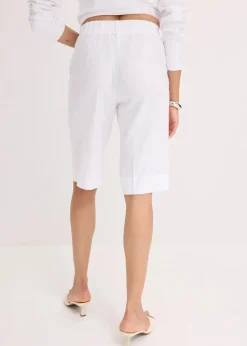 Bermuda aus Leinen-Mix