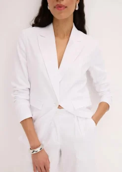 Bermuda aus Leinen-Mix