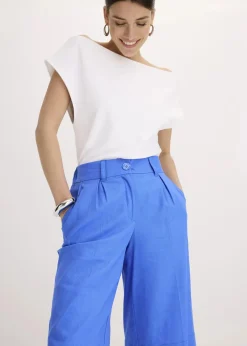 Bermuda aus Leinen-Mix