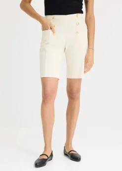 Bermuda mit dekorativen Knöpfen