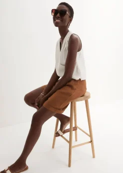 Bermudashorts aus reinem Leinen