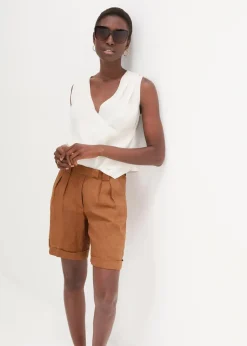 Bermudashorts aus reinem Leinen